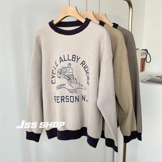 Print Two-tone Sweatshirt