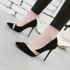 Pointed Two-tone Stiletto Pumps