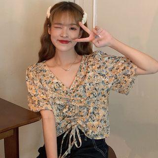 Floral V-neck Top