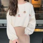 Cherry Puff-sleeve Sweater