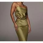 Set Of 2: Drawstring Ruched Open-back Top + Drawstring Skirt