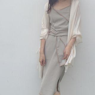 Tipped Spaghetti Strap Dress