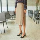 Tie-string Midi Wrap Skirt