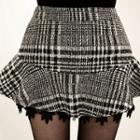 Inset Crocket-hem Shorts A-line Mini Skirt