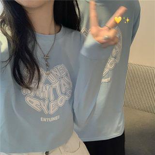 Long-sleeve Lettering T-shirt (various Designs)