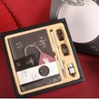 Set: Printed Medium Notebook + Ink + Brush + Masking Tape + Postcard