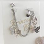 Alloy Butterfly Chained Earring