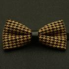 Tweed Bow Tie Ja81 - Black, Yellow - One Size