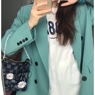 Zip Back Blazer Green - One Size
