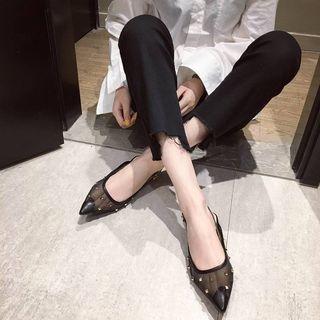 Mesh Pointed Sandals