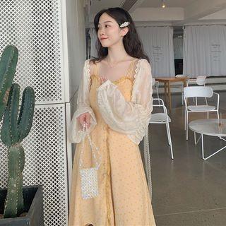 Long-sleeve Mesh Light Jacket Almond - One Size