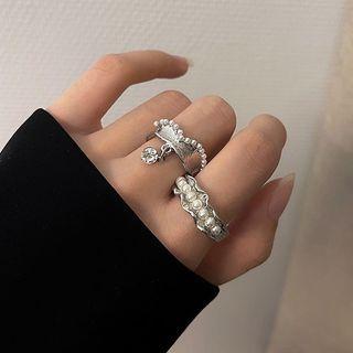Faux Pearl Alloy Open Ring (various Designs)