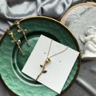 Alloy Rose Dangle Earring / Pendant Necklace