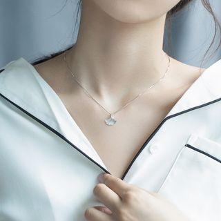 925 Sterling Silver Leaf Pendant Necklace Necklace - Leaf - One Size