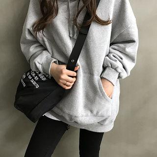 Lettering Snap-button Cross Bag