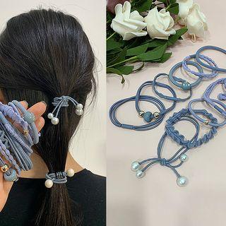 Hair Tie Set (12 Pcs) - Sky Blue Sky Blue - One Size