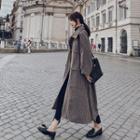 Striped Long Wool Coat