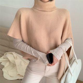 Turtleneck Cape Sweater / Long-sleeve Top