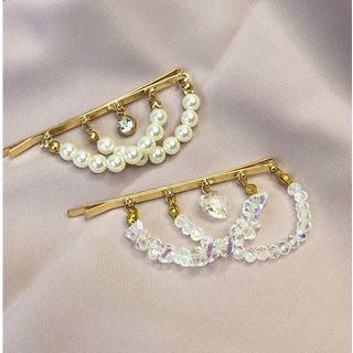 Faux Pearl Faux Crystal Hair Pin
