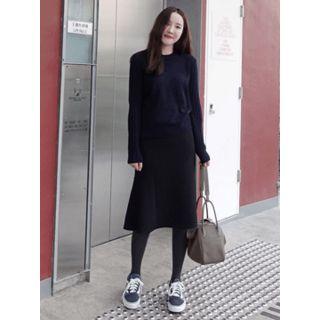 Frill-trim Midi Skirt
