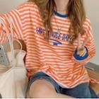 Striped Sweatshirt Stripe - Orange - One Size