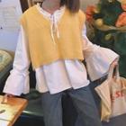 Bell Sleeve Blouse / V-neck Tank Top