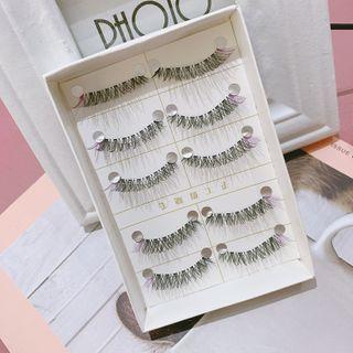 False Eyelashes Black & Purple - One Size