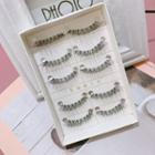 False Eyelashes Black & Purple - One Size