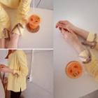 Round-neck Drawstring-sleeve T-shirt