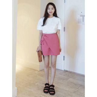 Drape-detail A-line Skirt