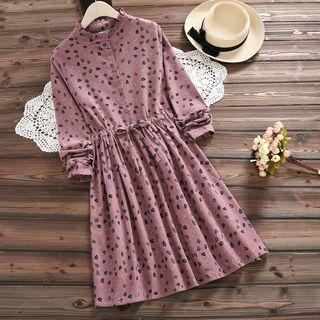 Printed Tie-waist A-line Dress