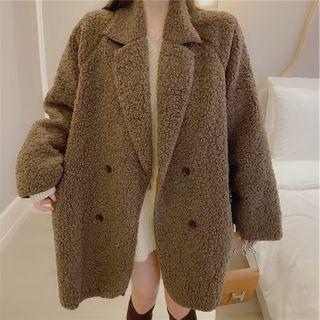 Double-breasted Fleece Blazer