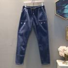 Embroidered Heart Slim Fit Jeans