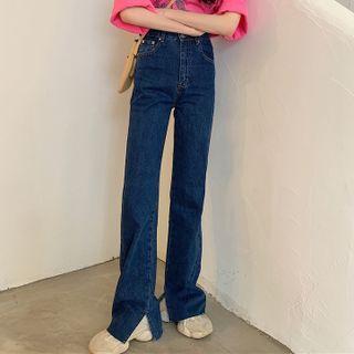 Side-slit Denim Jeans