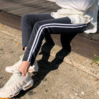Band-waist Pipe-trim Sweatpants