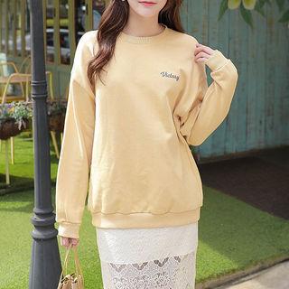 Letter-printed Cotton Pullover