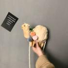 Furry Camel Crossbody Bag Khaki - One Size