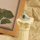 Faux Crystal Open Ring Purple Printed - Aqua Green - No. 6