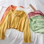 Loose-fit Collared Crop Top