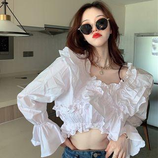 Details Ruffled Crop Blouse
