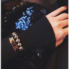 Metallic Open Bangle As Shown In Figure - One Size