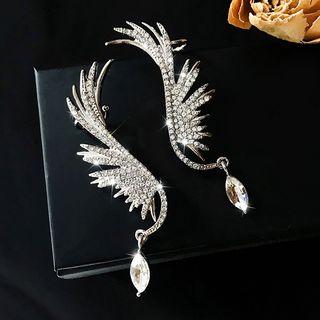 Rhinestone Wings Drop Earring