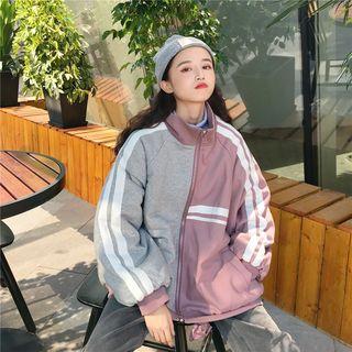 Contrast-trim Zip Padded Jacket