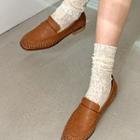 Braided-trim Pleather Loafers