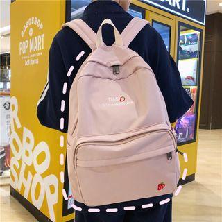 Strawberry Embroidered Nylon Backpack