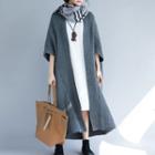 Long Knit Coat Gray - One Size