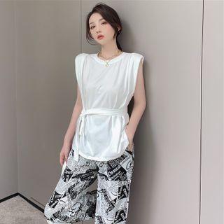 Sleeveless Top / Print Pants