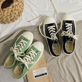 Couple Matching Platform Canvas Lace-up Shoes