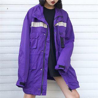Contrast Trim Utility Jacket