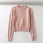 Half-zip Sweater Mauve Pink - One Size